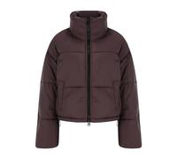 Uwdiohq Cappotto Da Donna In Cotone Con Colletto Tinta Unita Piumino Alla Sottile Eco Pelliccia Lunga (Red, L) 100 Grammi Giacca Giacche Invernali Trapuntata Blauer Giubbotto Plumino Lungo