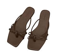 Uwdiohq Ciabatte Aperte Da Spiaggia E Piscina Donna Infradito, Pantofole Piatte, Popolari Su Internet, Alla, Per Le Vacanze, La Libero. (Brown, 35) Infradito Estive Con Tacco Platform Sandals