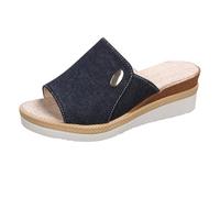 Uwdiohq Ciabatte Da Piscina Donna Spiaggia Con Fondo Spesso E Sandali Casual Bocca Di Pesce, Per Donne, Nuove In Europa Negli Stati Uniti (Dark Blue, 40) Estive Anziani Mare Neri Estivi Eleganti