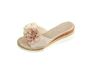 Uwdiohq Ciabatte In Blu Donna Sandali Con Zeppa Per Donna, Comodi Tacco A Piattaforma E Fiocco, Carini, Estivi, Pantofole, Scarpe 2026 (White, 37) Estive Sabot Mare Eleganti Comode Sughero