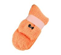 Uwdiohq Colorful Women Soft Bed Socks Winter Warm Slipper Fleece Sock Calze Disegnini (Orange, One Size) Calzini Spugna Uomo Antiscivolo Bambino Estivi Bambini Bianchi Donna Corte Caldo Cotone