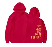 Uwdiohq Cozy Hoodie Felpa Rossa Felpe Donna con Cappuccio Tuta Felpata Metempsicosi Dear Person Behind Me Femminile Vintage Dad Zip E Calda Fitness Pile Invernale Ragazza Lunga Cuore Lui Lei Gym Men