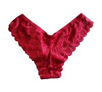 Uwdiohq Da Donna Senza Cuciture A Vita Bassa Orlo Ricamato Perizoma Mutande per Ciclo Mestruale Assorbenti (Red, S) Mestruali Ragazza Slip Brasiliana Cotone Mutandine Donne Microfibra Rete
