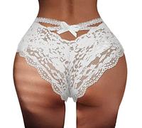 Uwdiohq Da Donna Sexy E Attraente in Fluoroscop A Vita Bassa Biancheria Intima Forma di G Mutande Cotone Sgambate (White, L) Mestruali Ragazza Boxer Incontinenza Intimo Perizoma Slip Monouso