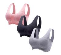 Uwdiohq Deals of The Day Reggiseno Cotone Senza Ganci Completo Intimo Comodo Reggiseni Pizzo Multipack Top Sportivo Donna con Coppe Costume Bralette Donna Brassiere Imbottita Donna Cotone My Orders