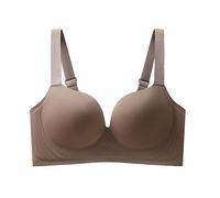 Uwdiohq Donna Minimizer Pizzo Sexy più Dimensione Biancheria Intima da Senza Grandi Dimensioni Femminile Mm Grande Sottile sul Reggiseno Anti-Cedimento Arricciato Ausiliario (Coffee, 75D) Push