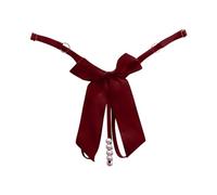 Uwdiohq Donna Sexy Ritaglio Ciondolo Perle Perline Farfalla Perizoma Mutande E Reggiseno Rosso Natale (Rd3, One Size) Cotone Culotte Mutandine Mestruali Slip Ciclo Mestruale per Donne