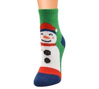 Uwdiohq Dormire Slippers Ispessire Caldi Natale Calzini Da Donna Pavimento Non Calze Bambina Cotone 30 (Red, M) Corti Calcio Antiscivolo Uomo Lavoro Senza Elastico Bianche Neve Omologate Italia