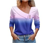 Uwdiohq Flash Deals of The Day Top Taglie Forti da Donna a Maniche Corte con Scollo a V Tinta Unita Primavera ed Estate Camicia Scozzese Lunga Estiva Semplice Top Basic vestibili Tiktok Trend Items