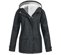 Uwdiohq Giubbotto Donna Invernale con Cappuccio - Giacca in Pelle Bianca, Felpe con Pelo Interno, Parka Impermeabile, Magliette Manica Corta - Offerte Oggi