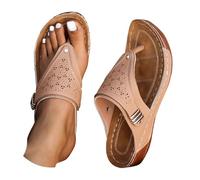 Uwdiohq Infradito da Donna con Punta, Sandali Comodi Plateau per L'Estate, La Spiaggia, Le Passeggiate E L'Uso Quotidiano. Ciabatte Piscina 37 (Brown, 38) Flip Flops Scarpe Viaggio Mare 38