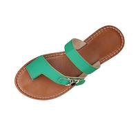 Uwdiohq Infradito Donna Estive Sandali da con Tacco Piatto, Comodi E alla, sopra Le Pantofole (Green, 39) Ciabatte Piscina Spugna Ortopediche Ortopedico Mare Firmate Paglia di Gomma 37