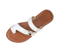 Uwdiohq Infradito Donna Estive Sandali da con Tacco Piatto, Comodi E alla, sopra Le Pantofole (White, 42) Ciabatte Plastica Ciabatta Eleganti Scarpe Aperte Ciabattine Mare Fibbia Espadrillas