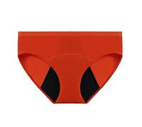 Uwdiohq Mutandine Fisiologiche Assorbenti per Ciclo Mestruale, Taglie Forti, da Donna, Flusso Abbondante, Post-Partum Mutande Contenitive Senza (Orange, S) Mestruali Slip Cotone Donna Lovable