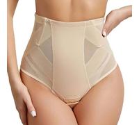 Uwdiohq Mutandine Modellanti per Donna Cincher A Vita Alta Che Modella La Biancheria Intima Modellante Corpo Mutande Cotone Bassa Fantasia (Beige, XL) Perizoma Culotte Brasiliana Slip Senza
