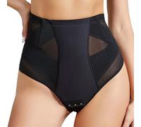 Uwdiohq Mutandine Modellanti per Donna Cincher A Vita Alta Che Modella La Biancheria Intima Modellante Corpo Mutande Cotone Bassa Cuciture Invisibili (Black, XL) Assorbenti Slip Senza Ciclo