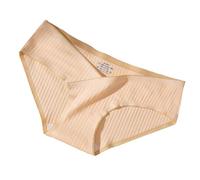 Uwdiohq Non Marking Threaded Cotton Absorbent Sweating Baby Mama Large Size 3XL Belly V Shaped Anti Stretching Support Maternity Prenatal Mutande Brasiliana Cotone Pizzo (Beige, M) Mestruali