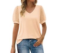 Uwdiohq Offerte Oggi Lampo Bluse Eleganti da Cerimonia Polo Donna Manica Corta Rosa Canotta Crop Top Donna Camicia Indiana Donna Camicia Nera Donna Curvy Magliette Donna Manica Corta Offerte