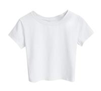 Uwdiohq Offerte Oggi Lampo Top Casual Camicetta Canotta Donna Colore Crop Solid T-Shirt Camicetta da Donna Maglia Taglio Asimm I Miei Ordini Offerta