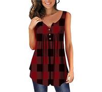 Uwdiohq Offerte Outlet Camicette Casual Senza Maniche da Donna Taglie Forti Maglietta Lunga Maglietta Donna Mamma T-Shirt Personalizzata Magliette Bianche Donna Corte Canotta Don Tiktok Trend Items