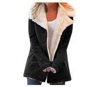 Uwdiohq Outwearcoat Donna Inverno Plus Composite Warm Jacket Plush Button Size Cappotto da donna Giacca Autunno Giubbotto Donna Invernale Blauer Giacca Donna Elegante Autunno Felpe Oversize Donna