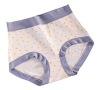 Uwdiohq Plus Size Women High Waist Fashion Breathable Printing No Comfortable Mutande A Post Parto Assorbente (Yellow, XXL) Mestruali Rete Donna Cotone Brasiliana Slip Ciclo Mestruale