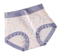 Uwdiohq Plus Size Women High Waist Fashion Breathable Printing No Comfortable Mutande A Post Parto Assorbente (Blue, XXXL) Leggins Anticellulite Donna Slip Cotone Tanga Shorts Pantaloncini Pole