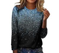 Uwdiohq Prime Sales And Deals Today Clearance Top a Maniche Lunghe con Paillettes Glitterate alla Casual da Donna Magliette Nere Maglietta Fuxia Donna T-Shirt Personalizzata Maglie My Recent Orders