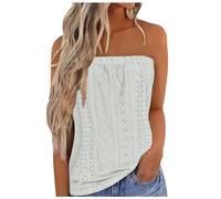 Uwdiohq Prime Today Deals Top a Fascia da Donna, Traspirante, Senza Maniche, Estivo, Sexy, Elasticizzato, a Tubo, con Spalle Scoperte, Casual, da Spiaggia, Senza Spalline, Senza schie Special Deals