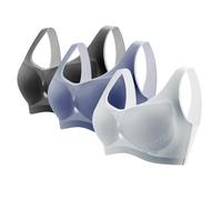 Uwdiohq Reggiseno Apertura Davanti A Fascia Invisibile Allattamento Premamy Gravidanza Sostegno con Ganci Spalle Larghe Rinforzato Donna Senza Ferretti per Abito Scollato Sportivo Imbottitura Fissa