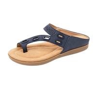Uwdiohq Sandali Estive Comode E Antiscivolo Ciabatte Da Donna Con Zeppa Ortopediche Primaverili Ed (Blue, 43) Infradito 34 Suole Scarpe Tallonite In Blu Adulti Sughero Sandalo Cuoio Blauer