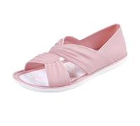 Uwdiohq Sandali Trekking Donna Scarpe Basse Da In Plastica Rossa Alla, Personalizzate, Casual, Con Rete Gelatina, Singole, Antiscivolo, Pantofole (Red, 40) Sandalo Nero Wide Fit Estivo Mal Di