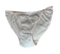 Uwdiohq Sexy Mesh Lace Ladies Bow High Open Fork Pure Desire Breathable Comfortable Mid Waist Teenage Trousers Head Mutande Cotone Taglie Comode (Pink, M) Perizoma Donna Seducente A Rete Post