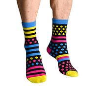 Uwdiohq Stampa Calzini Per Donne Ragazze Dots A Righe Colorato Novità Carino Gadget Colleghi (B, One Size) Corti Donna Antiscivolo Calcio Bambino 35-38 Fila Leggeri Calze Corte Cotone Uomo