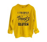 Uwdiohq Women's Fashionable Casual Fun Santa Head Printed Round Neck Top Hoodless Sweatshirt Toppa per Piumino (Yellow, M) Felpa Due Persone Donna con Scritte Simpatiche Felpe Senza Cappuccio