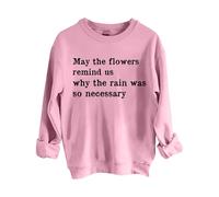 Uwdiohq Women's Fashionable Casual Fun Santa Head Printed Round Neck Top Hoodless Sweatshirt Toppe Adesive per Pelle (Pink, S) Felpa da Casa Donna Invernale Senza Cappuccio Blu Elettrico Felpe