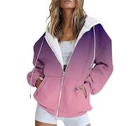 Uwdiohq Women's Heart Print Pocket Sweatshirt Side Slit Features Love Felpa Leggera Donna con Zip Nera Cappuccio Cerniera Nirvana Felpe Firmate Skeleton King And Queen Arancioni Orecchie Coperta