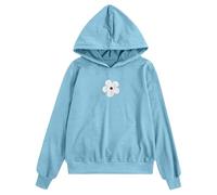 Uwdiohq Women's Heart Print Pocket Sweatshirt Side Slit Features Love Felpa Leggera Donna con Zip Nera Cappuccio Cerniera Nirvana Felpe Firmate Skeleton King And Queen Arancioni Orecchie Coperta