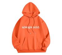 Uwdiohq Women's Heart Print Pocket Sweatshirt Side Slit Features Love Felpa Leggera Donna con Zip Nera Cappuccio Cerniera Nirvana Felpe Firmate Skeleton King And Queen Arancioni Orecchie Coperta