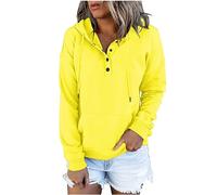 Uwdiohq Women's Heart Print Pocket Sweatshirt Side Slit Features Love Felpa Leggera Donna con Zip Nera Cappuccio Cerniera Nirvana Felpe Firmate Skeleton King And Queen Arancioni Orecchie Coperta
