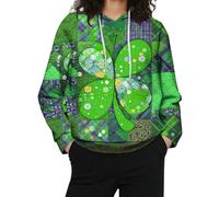 Uwdiohq Women's Heart Print Pocket Sweatshirt Side Slit Features Love Felpa Leggera Donna con Zip Nera Cappuccio Cerniera Nirvana Felpe Firmate Skeleton King And Queen Arancioni Orecchie Coperta
