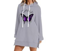 Uwdiohq Women's Heart Print Pocket Sweatshirt Side Slit Features Love Felpa Leggera Donna con Zip Nera Cappuccio Cerniera Nirvana Felpe Firmate Skeleton King And Queen Arancioni Orecchie Coperta