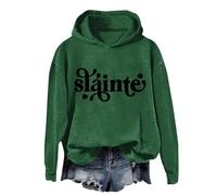 Uwdiohq Women's Heart Print Pocket Sweatshirt Side Slit Features Love Felpa Leggera Donna con Zip Nera Cappuccio Cerniera Nirvana Felpe Firmate Skeleton King And Queen Arancioni Orecchie Coperta