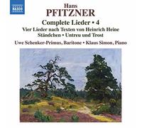 7215439 Audio Cd Hans Pfitzner - Complete Lieder, Vol.4