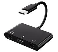 UWECAN Adattatore audio da USB C a 3,5 mm, adattatore jack 3 in 1 adattatore AUX USB-C ricarica rapida PD 60 W, splitter per cuffie per Pad Pro, Sam-Sung, Google, HTC, ecc