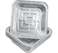 UWEOTYYY Vassoi per lamina, padelle in alluminio da 30 pc, pentole in alluminio per aluminio usa e getta 8x8 pollici, congelatore e forno al forno per la cottura, cottura, riscaldamento conservazione