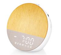 Uwithm Sunrise Alarm Clock, Wake-up Light, Sveglia Simulazione Dell'alba Doppia, Snooze, Altoparlante Bluetooth, Macchina Rumore Bianco con 30 Suoni Rilassanti,20 Luminosità,18 Colori Lampada Comodino