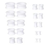 Uwiyo 20 pezzi dilatatori per le orecchie in silicone, kit di dilatazione delle orecchie in silicone morbido 4/5/6/8/10/12/14/16/18/20mm dilatatori per le orecchie, piercing per uomo e donna (Bianco)