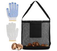 UWJOWP Borsa per la Caccia ai Funghi, Borsa per la Raccolta della Frutta, Borsa per la Raccolta della Frutta con Custodia in Rete di Grande Capacità e Tracolla Regolabile
