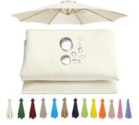 UWOBTN Copertura di Ricambio per Ombrellone Impermeabile Telo di Ricambio per Patio Terrazzo Giardino 2/2,3/2,5/2,7/3,0/3,5M 6 Stecche/8 Stecche Tettoia di Ricambio(B2,8ribs 350cm/11.5ft)